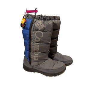 Columbia Women's Paninaro Omni-Heat Tall Snow Boot - Graphite/Lapis Blue - US 9